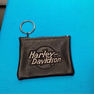Harley-Davidson Keychain Black Zippered Pouch